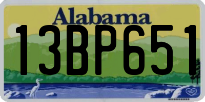 AL license plate 13BP651