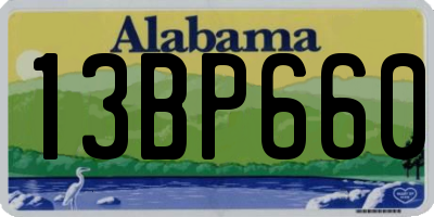 AL license plate 13BP660
