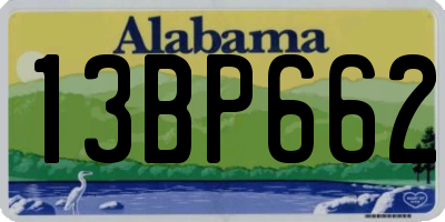 AL license plate 13BP662