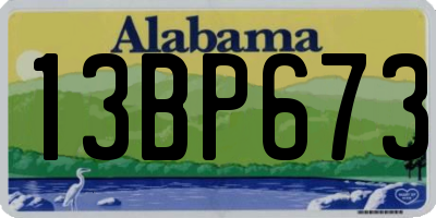 AL license plate 13BP673