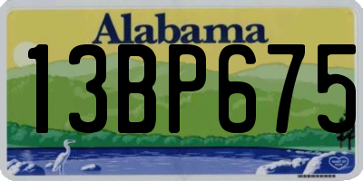 AL license plate 13BP675