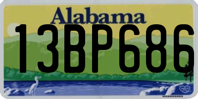 AL license plate 13BP686