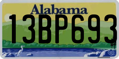AL license plate 13BP693