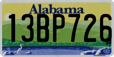 AL license plate 13BP726