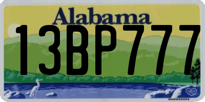 AL license plate 13BP777