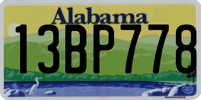 AL license plate 13BP778