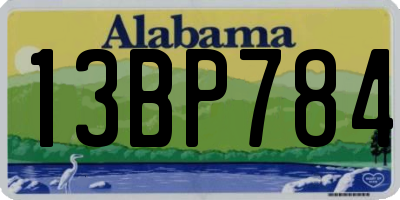 AL license plate 13BP784