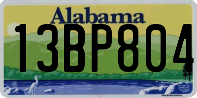 AL license plate 13BP804