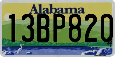 AL license plate 13BP820