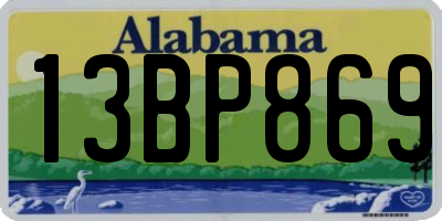 AL license plate 13BP869