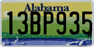 AL license plate 13BP935