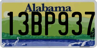AL license plate 13BP937