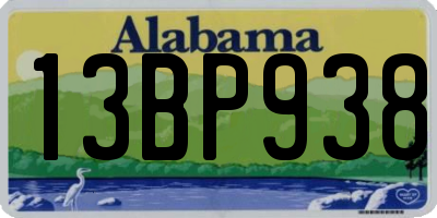 AL license plate 13BP938