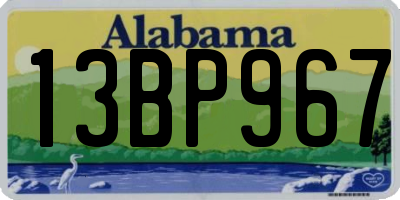 AL license plate 13BP967