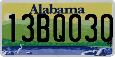 AL license plate 13BQ030