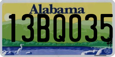 AL license plate 13BQ035