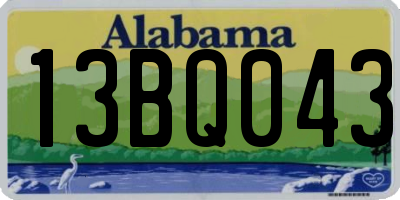AL license plate 13BQ043