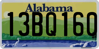 AL license plate 13BQ160