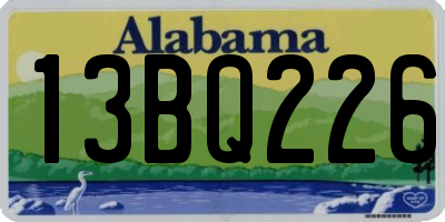 AL license plate 13BQ226