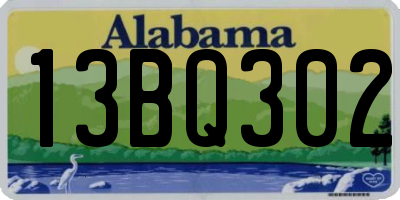 AL license plate 13BQ302