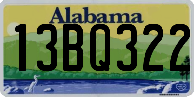 AL license plate 13BQ322