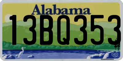 AL license plate 13BQ353