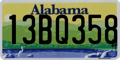 AL license plate 13BQ358