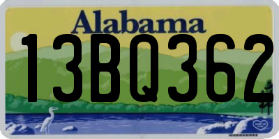 AL license plate 13BQ362