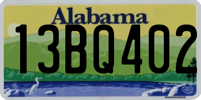 AL license plate 13BQ402