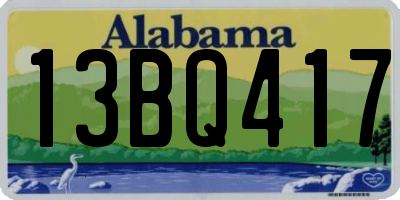 AL license plate 13BQ417
