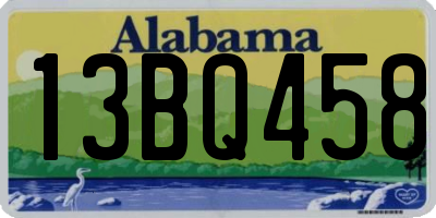 AL license plate 13BQ458