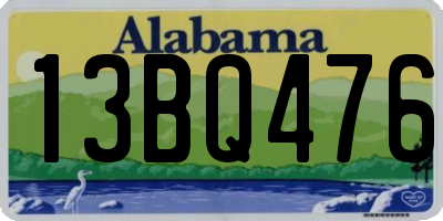 AL license plate 13BQ476