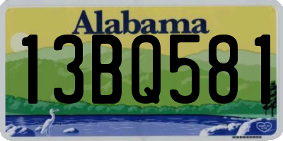 AL license plate 13BQ581