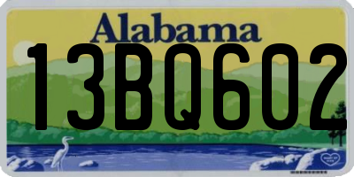 AL license plate 13BQ602