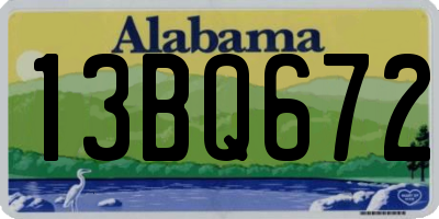AL license plate 13BQ672