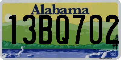 AL license plate 13BQ702