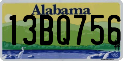 AL license plate 13BQ756