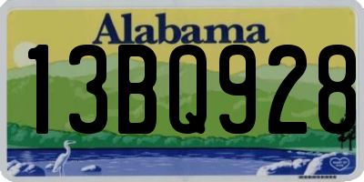 AL license plate 13BQ928