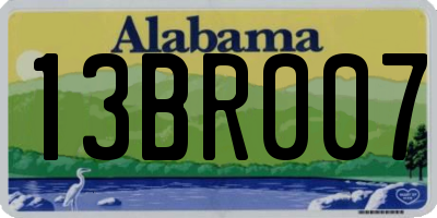 AL license plate 13BR007