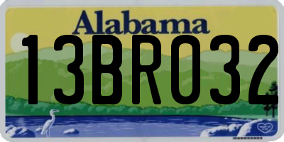 AL license plate 13BR032