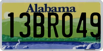 AL license plate 13BR049