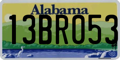 AL license plate 13BR053