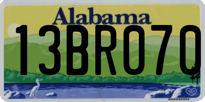 AL license plate 13BR070