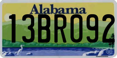 AL license plate 13BR092