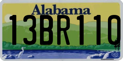 AL license plate 13BR110
