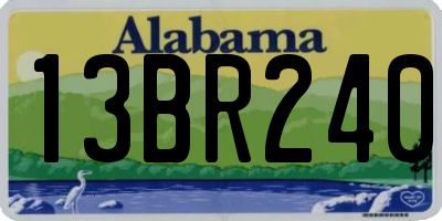 AL license plate 13BR240
