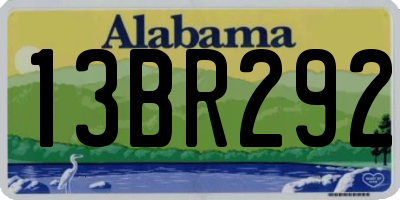 AL license plate 13BR292