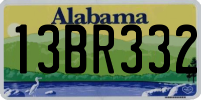 AL license plate 13BR332