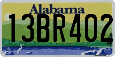 AL license plate 13BR402