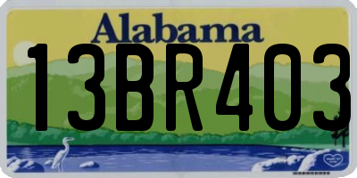 AL license plate 13BR403